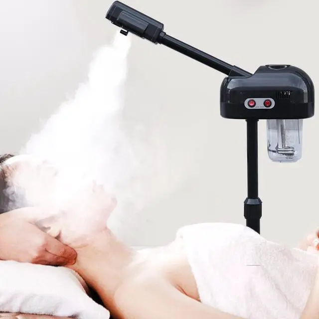 Alt view image 3 of 7 - Face Steamer for Facial Deep Cleaning Professional, Stand Facial Steamer with Hot Mist and 360° Rotatable Nozzle, Facial Steamers Home Facial Spa, Steamer Esthetician for Salon, Spa, Black