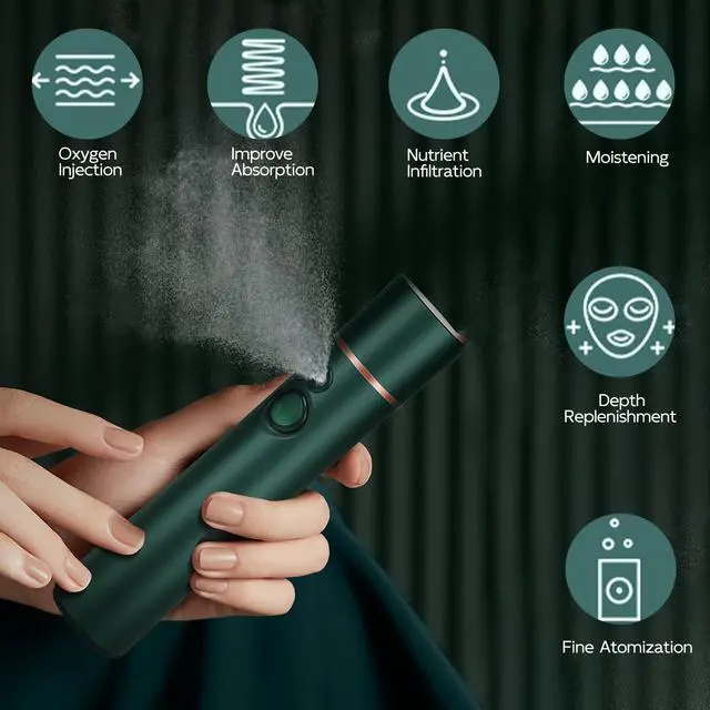 Alt view image 3 of 7 - Portable Oxygen Facial Nano Mist Sprayer for Hydration AntiAging