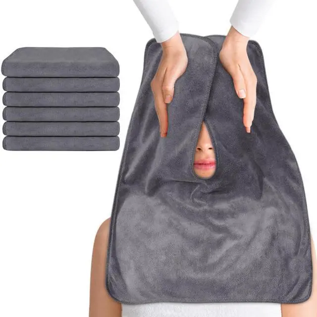 Main image of Microfiber Esthetician Towels for Facials 6 Pack Grey