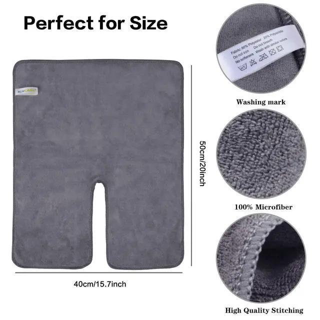 Alt view image 2 of 7 - Microfiber Esthetician Towels for Facials 6 Pack Grey