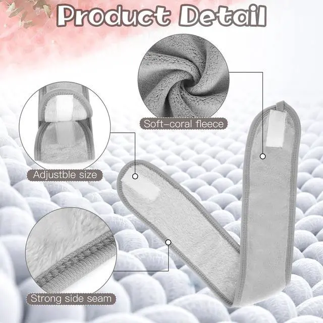 Alt view image 3 of 7 - 18PCS U-Shaped Microfiber Facial Towels for Estheticians,Ultra-Soft & Absorbent Spa Towels and Facial Spa Headband for Massage, Facial Steam & Skincare (Gray)