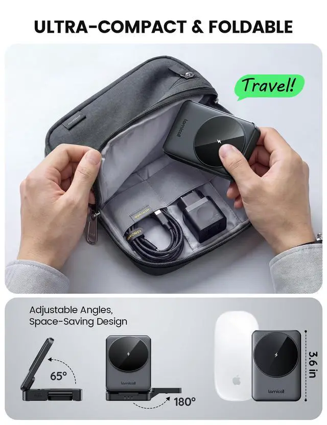 Alt view image 3 of 7 - 3-in-1 Foldable Charging Station for Apple MagSafe