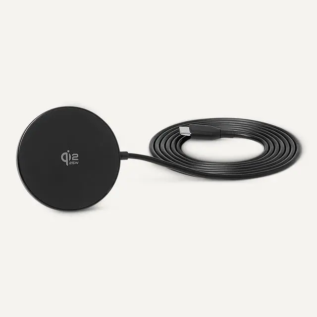 Alt view image 5 of 5 - 25W Qi2.2 Certified Wireless Charging Pad, MagSafe Compatible for iPhone 17/16/15/14/13/12, Magnetic Compatible for Android, Google Smartphones, Black (Adapter Not Included)