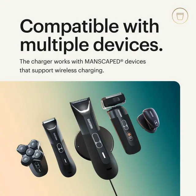 Alt view image 4 of 5 - ® The Throne Wireless Charging Pad - Universal Charger Compatible with MANSCAPED® Devices