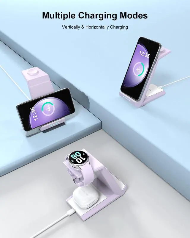 Alt view image 5 of 7 - 3 in 1 Wireless Charger for Samsung Multiple Devices