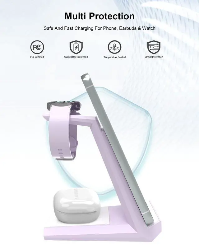 Alt view image 6 of 7 - 3 in 1 Wireless Charger for Samsung Multiple Devices