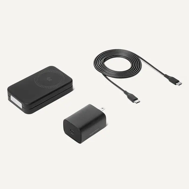Alt view image 4 of 5 - MagSafe Compatible Wireless Charging Station, 25W Max. Fast Charging Qi2.2 Certified 2-in-1 Charger, Foldable Stand for iPhone 17/16/15/14/13/12 & AirPods, with 45W Max. Adapter, Black