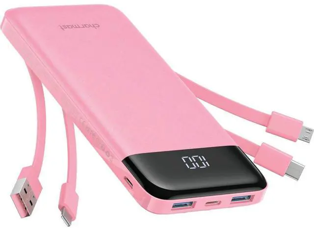 Main image of Portable Charger with Built-in Cables X 4, Portable Phone Charger