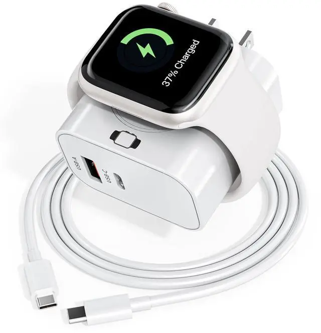 Main image of 3-in-1 Charging Blocks for Apple Watch,23W Dual Port Compact Charger Block