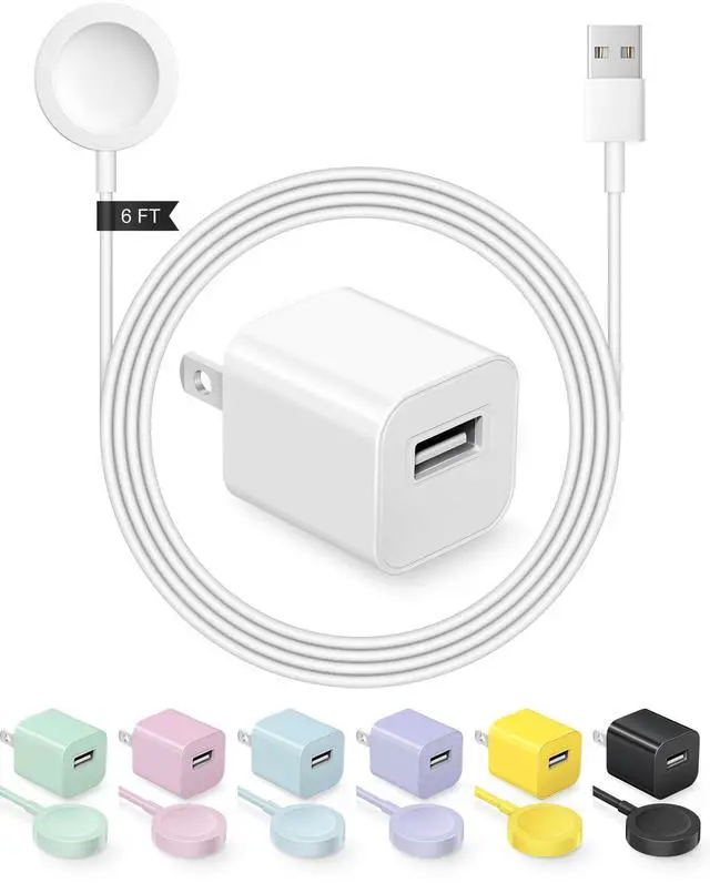 Main image of Fast Charger for Apple Watch Charger 6FT Wireless Long Cord with USBA Block