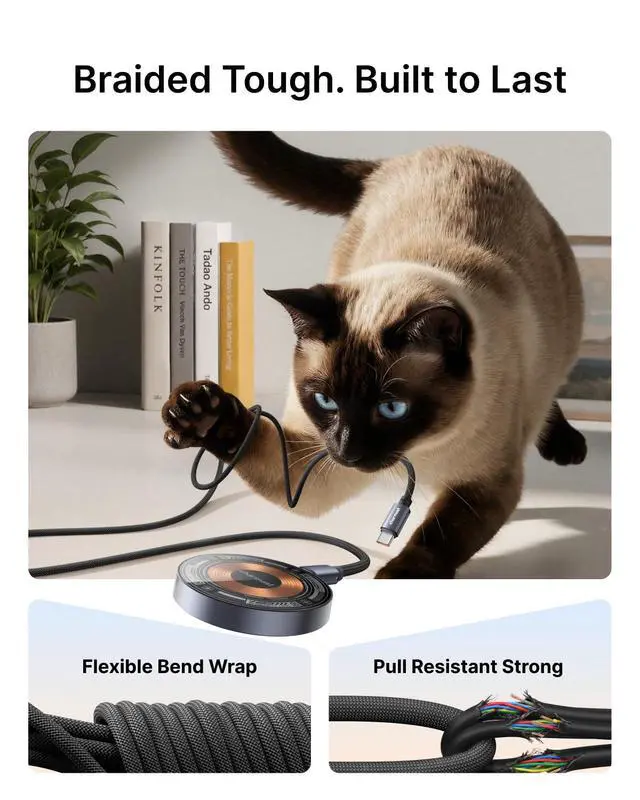 Alt view image 5 of 7 - 5-in-1 Charging Cable with Magnetic Wireless Charger