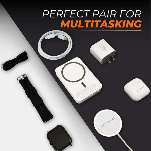 Alt view image 3 of 7 - 6 in 1 Accessories Gift Set Power Bank 5000 Smart Watch TWS Earphones Accessories Birthday Gifts Boyfriend Tech Gadgets Regalos para Hombre Travel Men Women Him Her