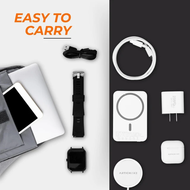 Alt view image 4 of 7 - 6 in 1 Accessories Gift Set Power Bank 5000 Smart Watch TWS Earphones Accessories Birthday Gifts Boyfriend Tech Gadgets Regalos para Hombre Travel Men Women Him Her