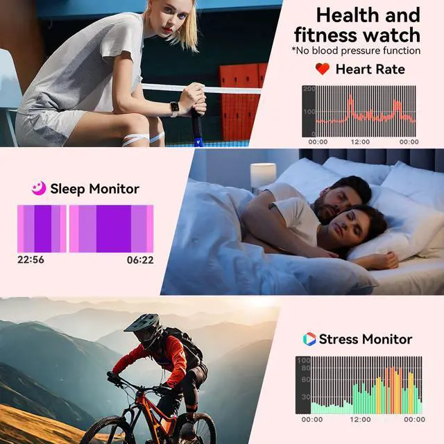 Alt view image 5 of 7 - Smart Watch for Men Women, 1.83" HD Touch Screen Smartwatch with Bluetooth Call, 5 ATM Waterproof, 130+ Sport Modes Fitness Tracker Heart Rate Sleep Monitor Pedometer, Compatible with Android iPhone