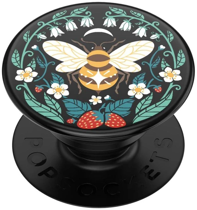 Main image of Adhesive Phone Grip, Holder, Phone Stand, Bee - Bee Boho