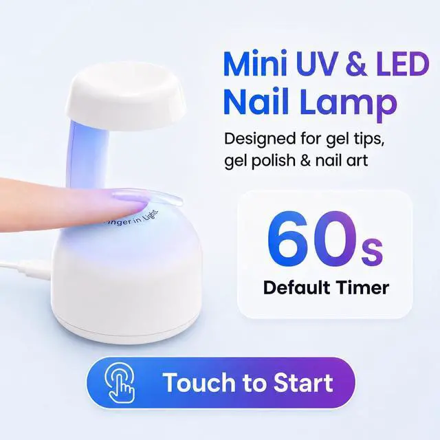 Alt view image 2 of 7 - Mini UV Light for Gel Nails Flash Curing Innovative with Smart