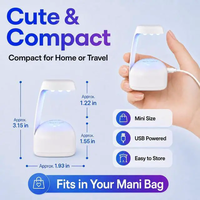 Alt view image 4 of 7 - Mini UV Light for Gel Nails Flash Curing Innovative with Smart