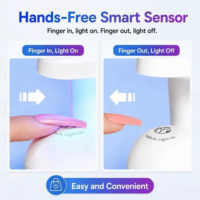 Alt view image 5 of 7 - Mini UV Light for Gel Nails Flash Curing Innovative with Smart