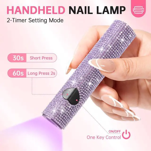 Alt view image 2 of 7 - UV Light for Gel Nails, Handheld UV Nail Lamp