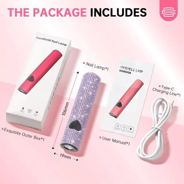 Alt view image 7 of 7 - UV Light for Gel Nails, Handheld UV Nail Lamp