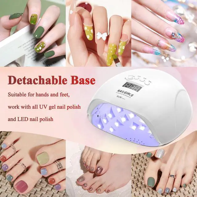 Alt view image 7 of 7 - 150W UV LED Nail Lamp with Auto Sensor - Fast Curing Gel Polish Acrylic Nail Dryer, UV Nail Light 4 Timer Settings, 36 LED Beads and Automatic Sensor for Home Salon Use