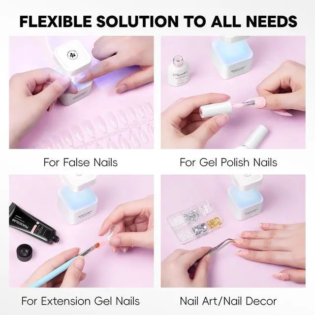 Alt view image 4 of 7 - Mini U V Light for Gel Nails U V Nail Lamp Nail Dryer 2 Timer Modes Fast Curing LED Nail Lamp for Gel Nail Polish Home Salon DIY Gifts for Women