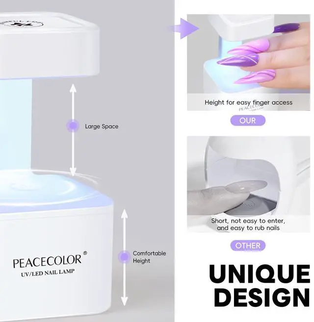 Alt view image 6 of 7 - Mini U V Light for Gel Nails U V Nail Lamp Nail Dryer 2 Timer Modes Fast Curing LED Nail Lamp for Gel Nail Polish Home Salon DIY Gifts for Women