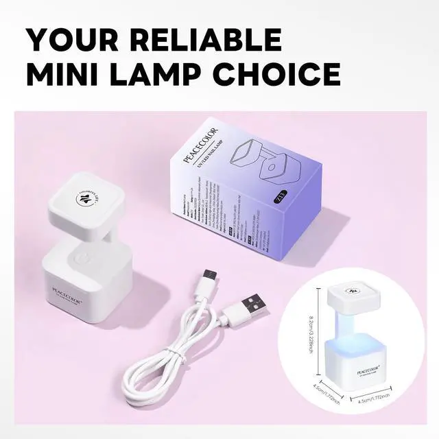 Alt view image 7 of 7 - Mini U V Light for Gel Nails U V Nail Lamp Nail Dryer 2 Timer Modes Fast Curing LED Nail Lamp for Gel Nail Polish Home Salon DIY Gifts for Women