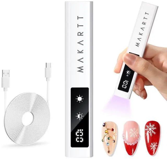 Main image of Handheld LED Nail Lamp with Painless Mode for Curing Builder Gel
