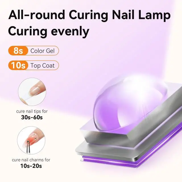 Alt view image 6 of 7 - Handheld LED Nail Lamp with Painless Mode for Curing Builder Gel