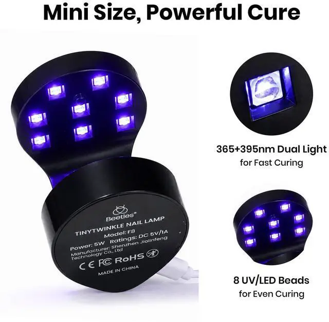 Alt view image 2 of 7 - Mini UV LED Nail Lamp,Flash Curing Gel Nail Light with Smart Sensor