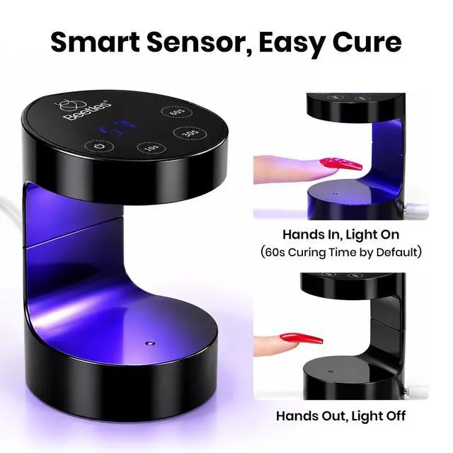 Alt view image 3 of 7 - Mini UV LED Nail Lamp,Flash Curing Gel Nail Light with Smart Sensor
