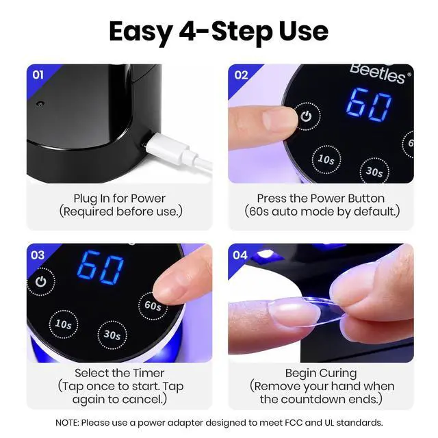 Alt view image 6 of 7 - Mini UV LED Nail Lamp,Flash Curing Gel Nail Light with Smart Sensor