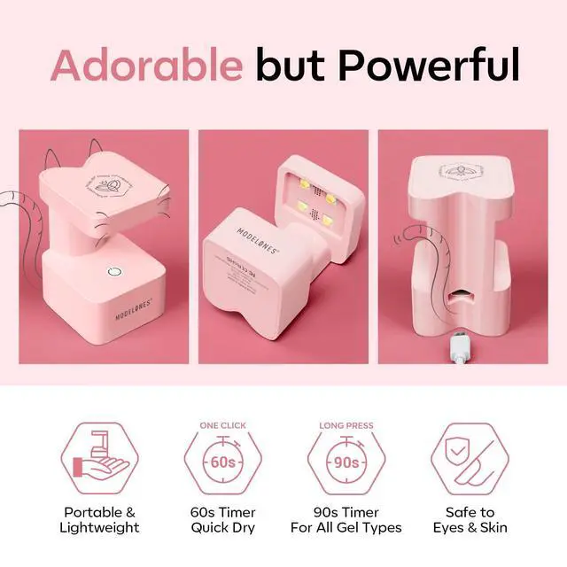 Alt view image 2 of 6 - Mini UV Light for Gel Nails Flash Curing 2 Timers