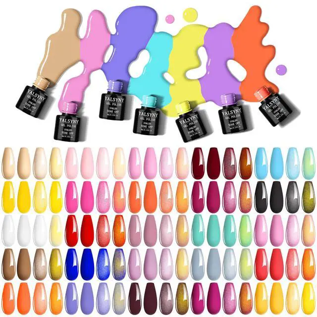 Alt view image 2 of 7 - Nail Polish Kit with UV Light 25 Colors Gel Polish Starter Kit