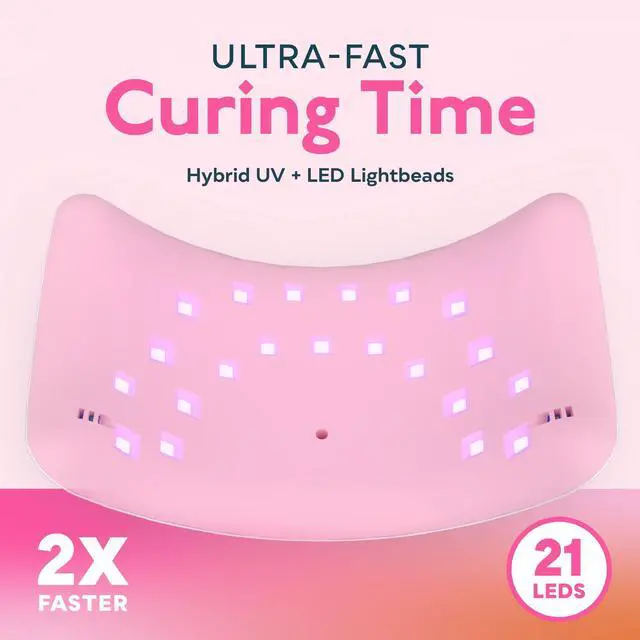 Alt view image 3 of 7 - UV Light for Gel Nail Polish, UV LED Nail Lamp, Auto Sensor SUN8 Pink