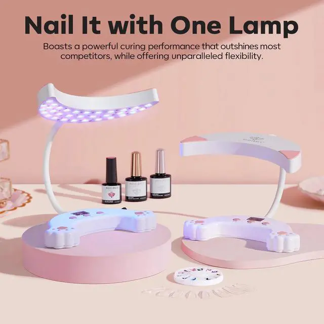 Alt view image 2 of 7 - UV Light for Gel Nails, Gooseneck UV LED Nail Lamp White