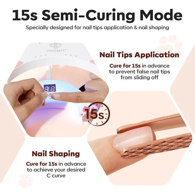 Alt view image 7 of 7 - UV Light for Gel Nails, Gooseneck UV LED Nail Lamp White