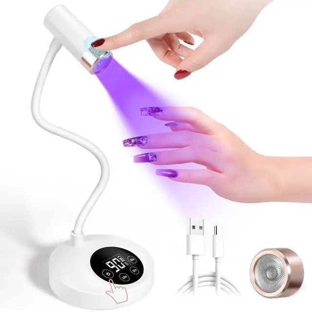 Main image of UV LED Nail Lamp, Rechargeable Gooseneck Lamp for Gel Nails