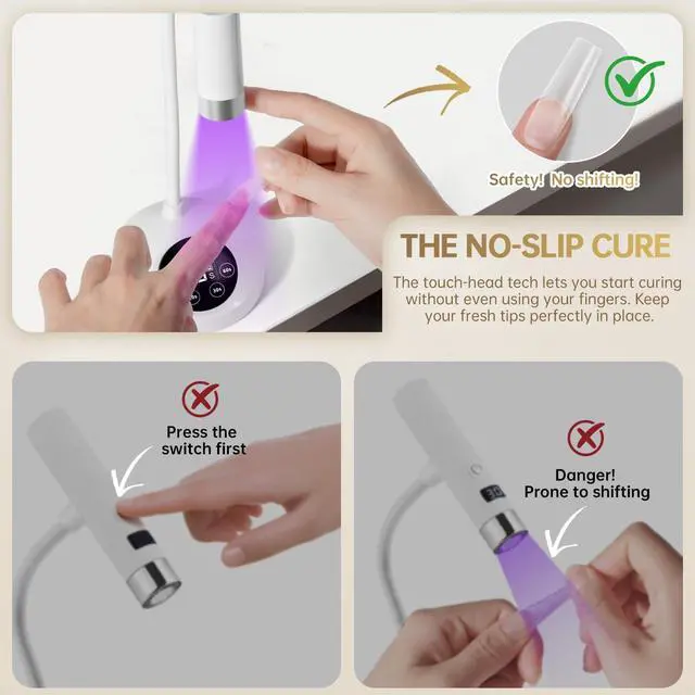 Alt view image 3 of 7 - UV LED Nail Lamp, Rechargeable Gooseneck Lamp for Gel Nails