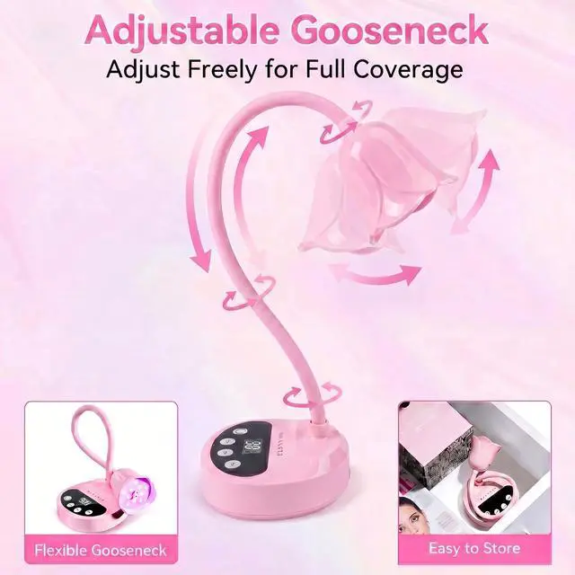 Alt view image 6 of 7 - Cordless Flash Cure UV Nail Lamp for Gel Nails Adjustable Gooseneck