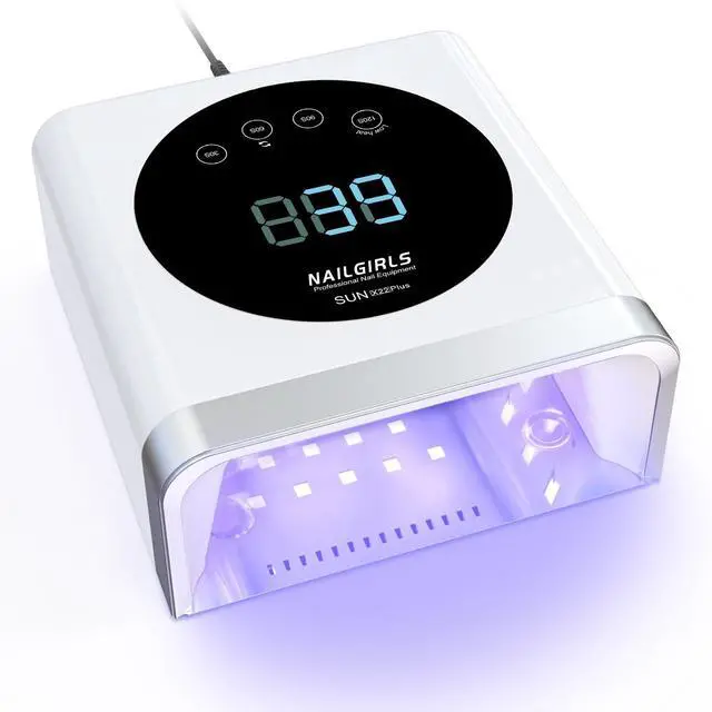 Main image of Professional UV Nail Lamp, Large Space for Long Nails, Fast Curing Gel Polish Light, Touch Screen, 4 Timer 30/60/90/120s, Infrared Sensor, Salon and Home Use, Gift for Women, Manicurist