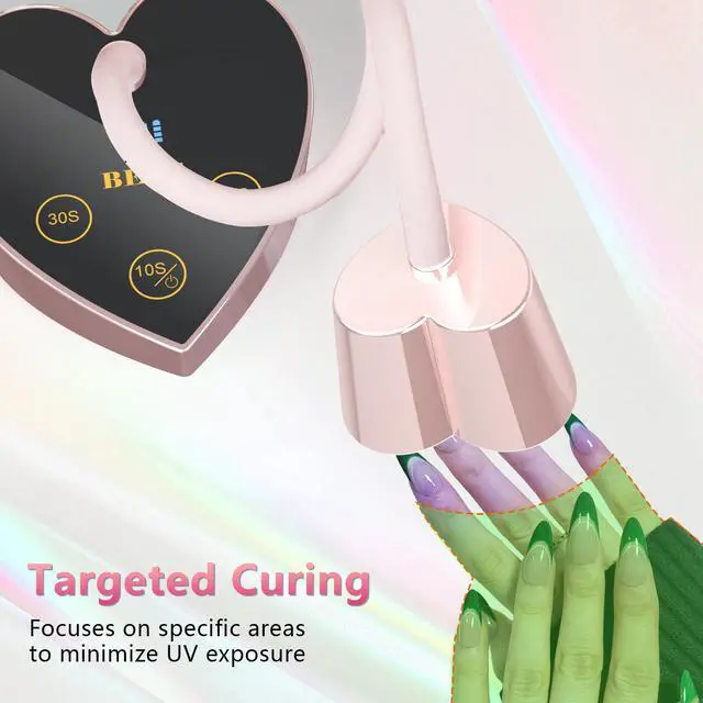 Alt view image 5 of 7 - Mini UV Nail Lamp Flash Cure Gel Nail Polish, 360° Foldable Gooseneck UV LED Nail Lamp with Smart Sensor, USB Portable Cordless 30W Rechargeable Nail Dryer with 3 Timers for Salon Home DIY
