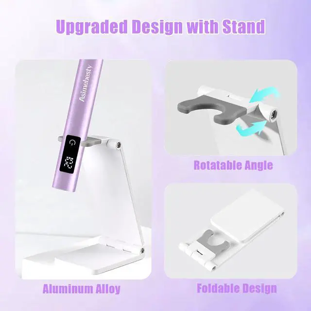 Alt view image 5 of 7 - UV Light for Gel Nails, Mini UV Nail Lamp Hand held with Stand