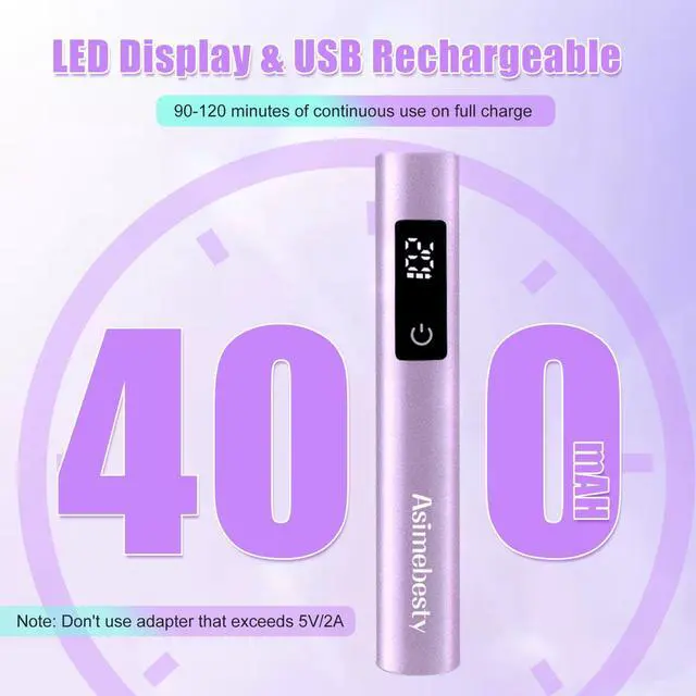 Alt view image 6 of 7 - UV Light for Gel Nails, Mini UV Nail Lamp Hand held with Stand