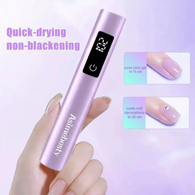 Alt view image 7 of 7 - UV Light for Gel Nails, Mini UV Nail Lamp Hand held with Stand