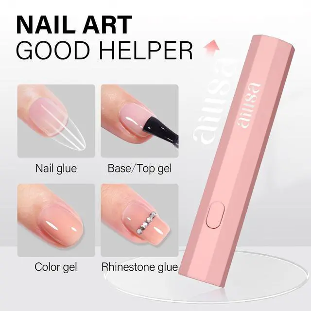 Alt view image 2 of 7 - Mini UV LED Nail Lamp, Handheld UV Light for Gel Nails (Pink)
