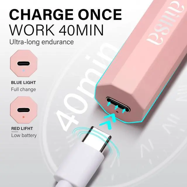 Alt view image 5 of 7 - Mini UV LED Nail Lamp, Handheld UV Light for Gel Nails (Pink)