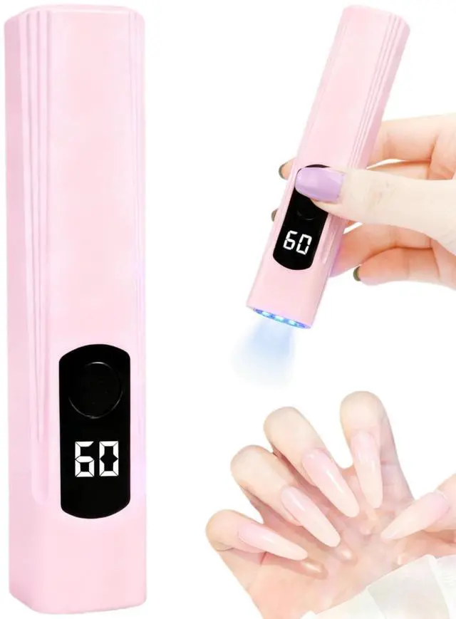 Main image of Handheld UV Light for Gel Nails,60Min Long-Lasting Mini UV Nail Lamp with LED Screen,Cordless LED Nail Dryer for Quick Manicures Portable Fast Cure Lamp for Nail Art,Home and Travel Use
