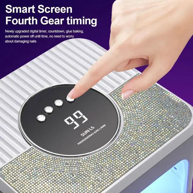 Alt view image 7 of 7 - UV LED Nail Lamp Kit for Gel Polish Professional Fast Curing White Dryer Light Set with Protection Gloves Nail Art Cure Machine for Manicure Pedicure at Home and Salon